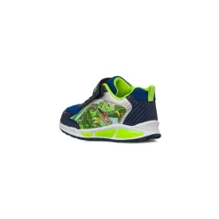 Sneakers blu e giallo da Bambino con dinosauri e luci nella suola Dinosauri