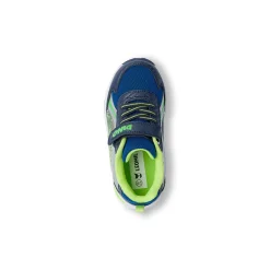 Sneakers blu e giallo da Bambino con dinosauri e luci nella suola Dinosauri