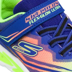 Sneakers blu e giallo fluo da Ragazzo con luci Skechers Flex Glow Ultra