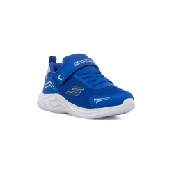 Sneakers blu elettrico da bambino con logo laterale Skechers Mazematics