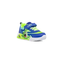 Sneakers blu e verdi da Bambino con luci e strappo T-Rex Dinosauri
