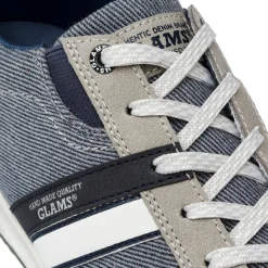 Sneakers blu jeans da Uomo con dettagli grigi Glams