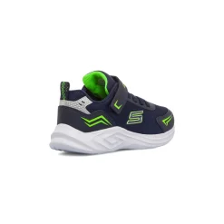 Sneakers blu navy da bambino con logo laterale Skechers Mazematics