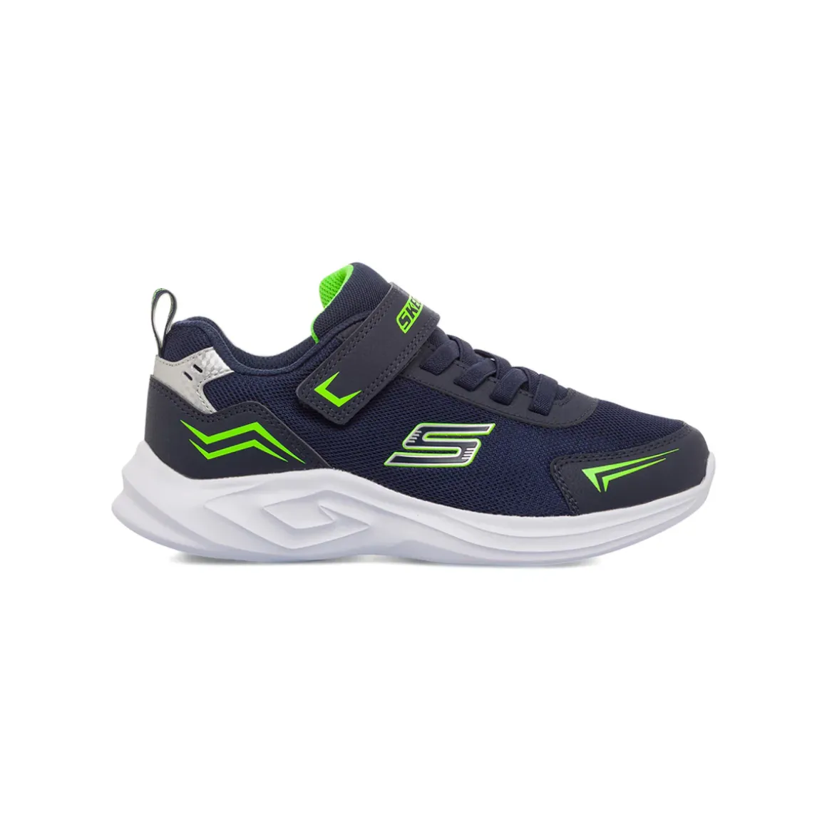 Sneakers blu navy da bambino con logo laterale Skechers Mazematics
