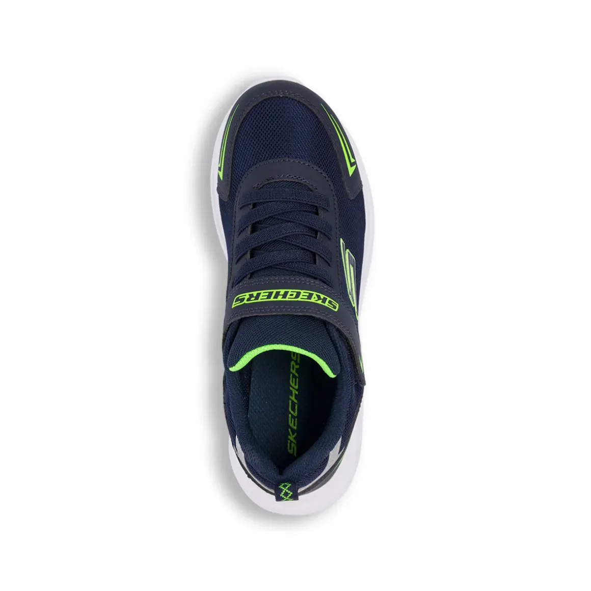 Sneakers blu navy da bambino con logo laterale Skechers Mazematics