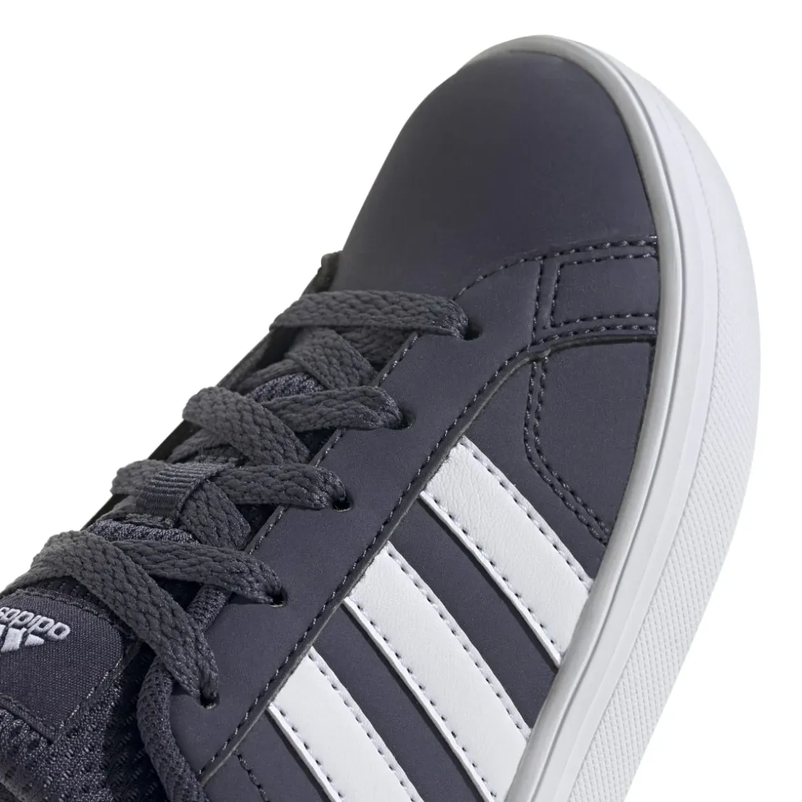 Sneakers blu navy da ragazzo con strisce bianche adidas VS Pace 2.0 K
