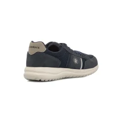 Sneakers blu navy da uomo in pelle e tessuto Lumberjack Lee
