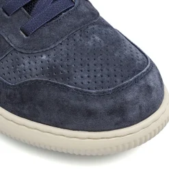 Sneakers blu navy da Uomo in suede e tessuto mesh Lumberjack