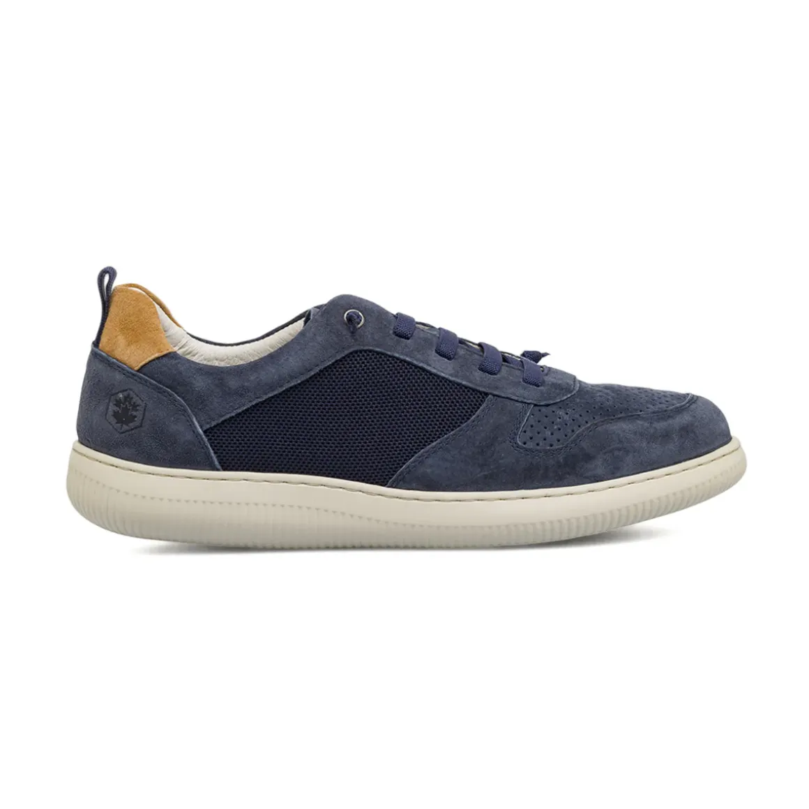 Sneakers blu navy da Uomo in suede e tessuto mesh Lumberjack