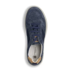 Sneakers blu navy da Uomo in suede e tessuto mesh Lumberjack