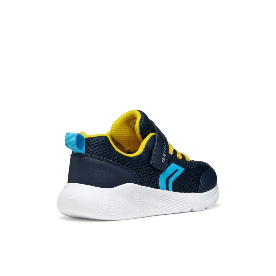 Sneakers blu Ragazzo in tessuto con suola traspirante e strappo Geox