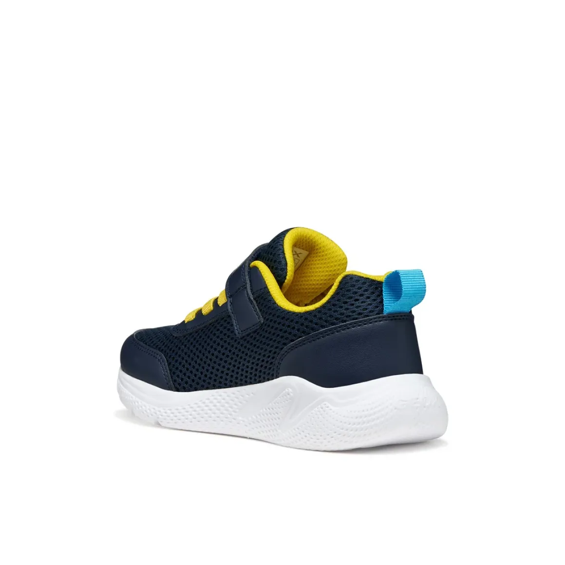Sneakers blu Ragazzo in tessuto con suola traspirante e strappo Geox