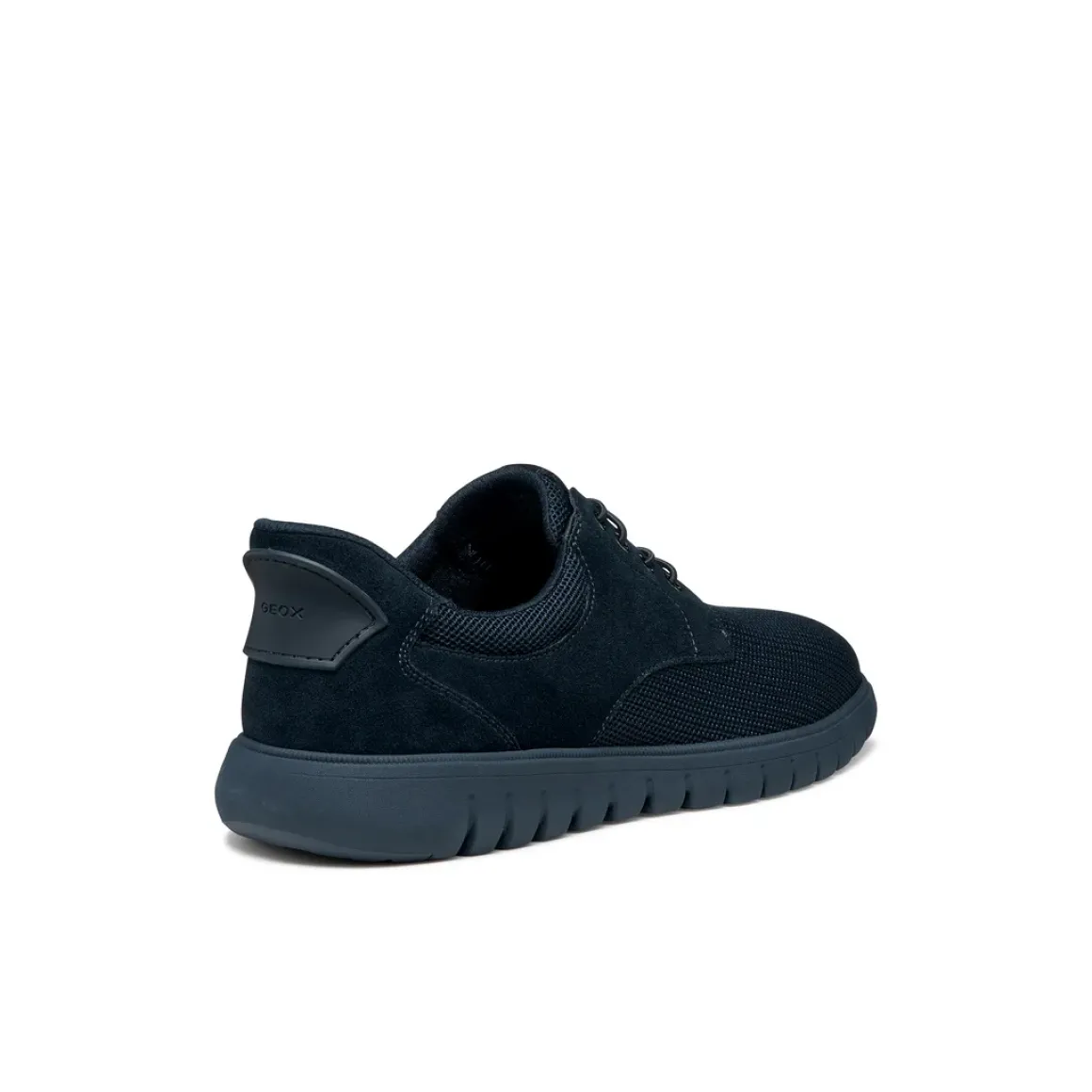 Sneakers Blu Uomo con effetto scamosciato e suola traspirante Geox Fast In