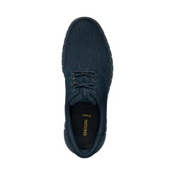 Sneakers Blu Uomo con effetto scamosciato e suola traspirante Geox Fast In
