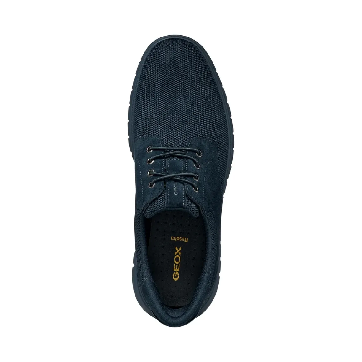 Sneakers Blu Uomo con effetto scamosciato e suola traspirante Geox Fast In