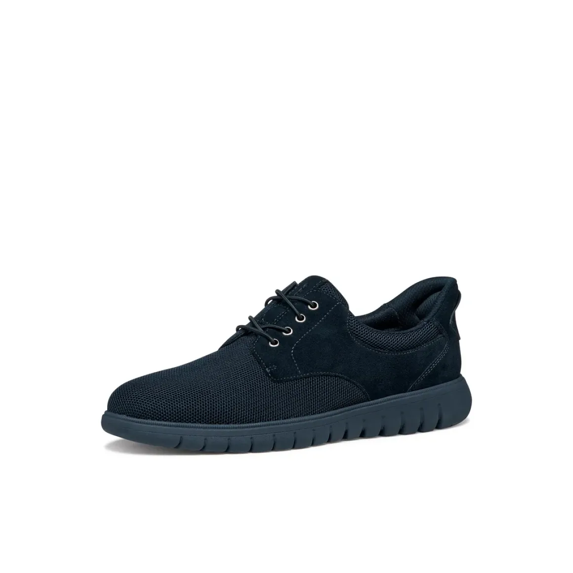 Sneakers Blu Uomo con effetto scamosciato e suola traspirante Geox Fast In