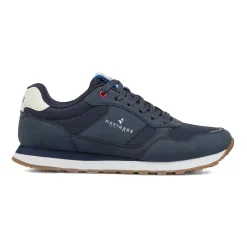 Sneakers blu Uomo con inserti in mesh ed effetto scamosciato Navigare