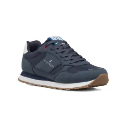 Sneakers blu Uomo con inserti in mesh ed effetto scamosciato Navigare