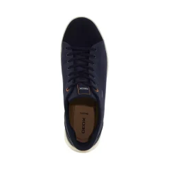 Sneakers Blu Uomo con suola traspirante ed effetto scamosciato Geox Fast In