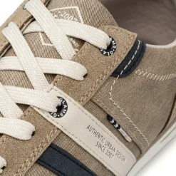 Sneakers casual beige da Uomo con dettagli blu e bianchi Glams