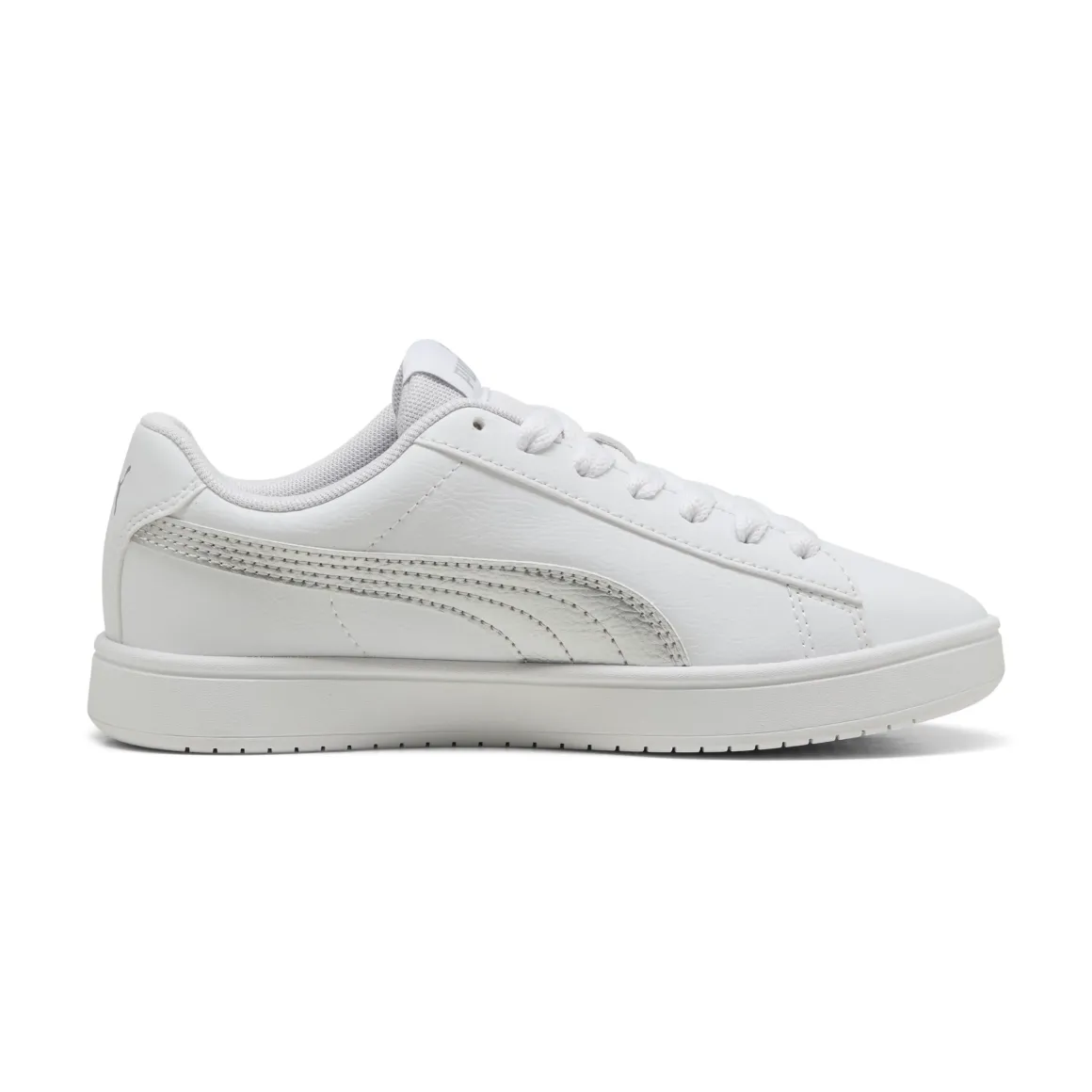 Sneakers casual bianche con dettaglio argento da ragazza Puma Rickie Classic