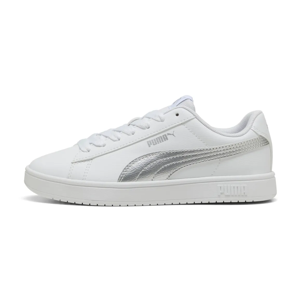 Sneakers casual bianche con dettaglio argento da ragazza Puma Rickie Classic