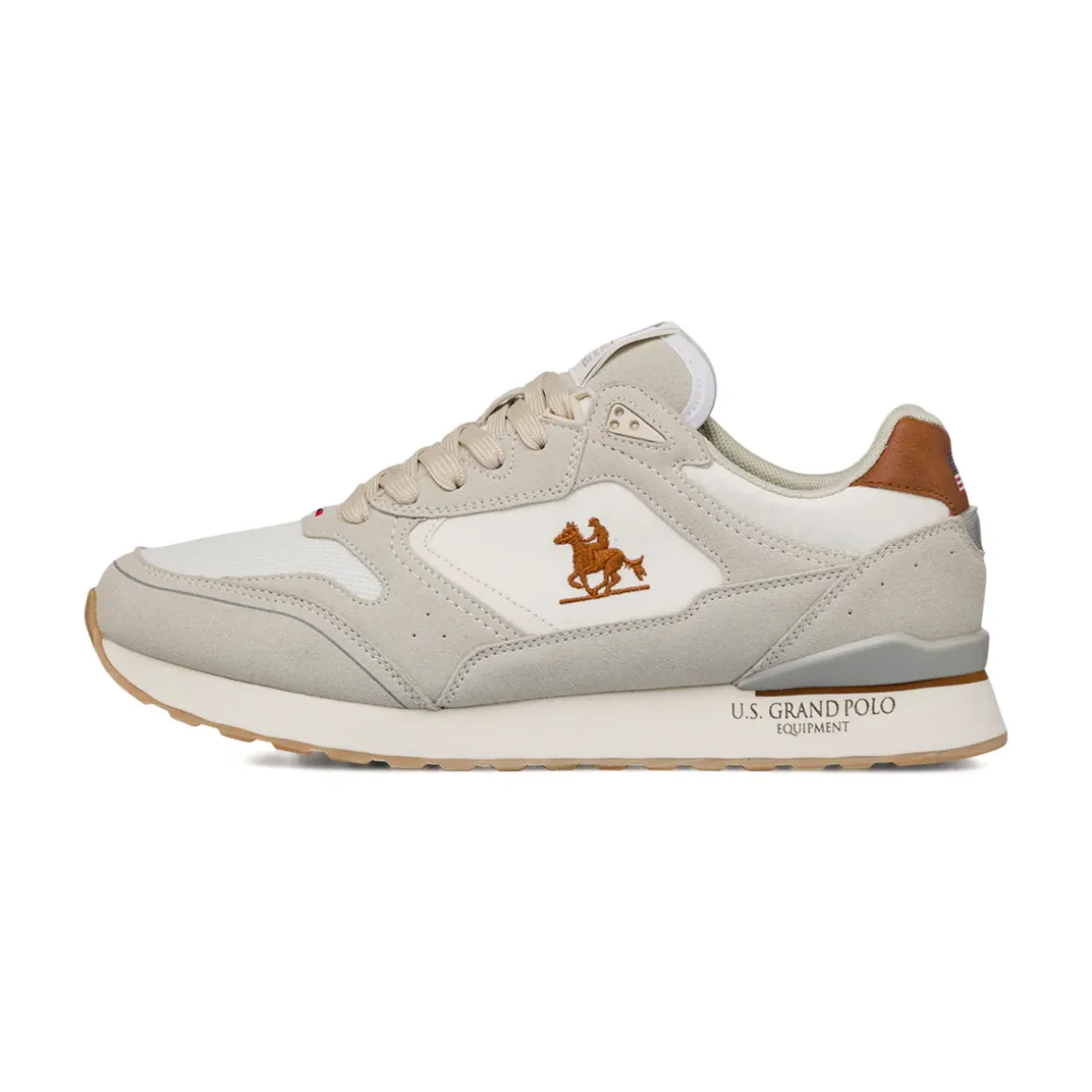 Sneakers casual bianche da Uomo con logo laterale U.S. Grand Polo