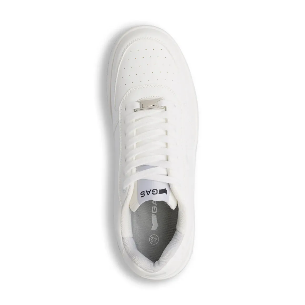 Sneakers casual bianche da Uomo con logo in metallo Gas