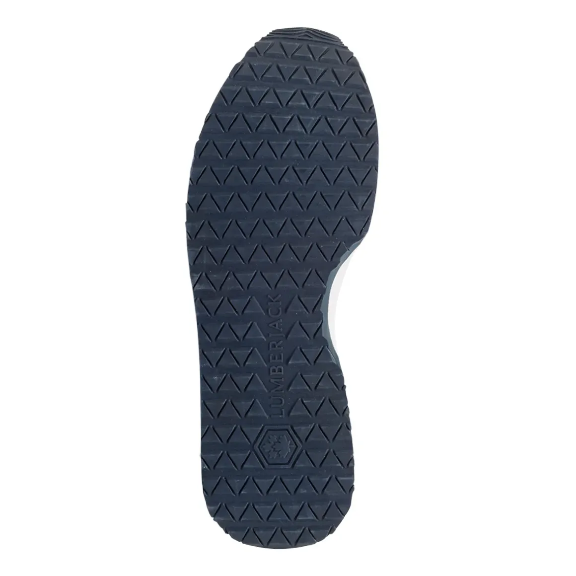 Sneakers casual bianche da Uomo in tessuto e pelle con logo Lumberjack