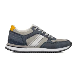 Sneakers casual bicolore blu e grigio da Uomo con logo Glams