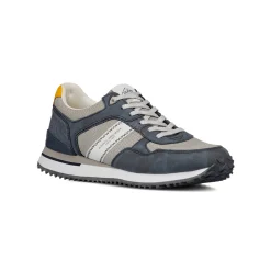 Sneakers casual bicolore blu e grigio da Uomo con logo Glams