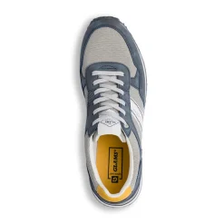Sneakers casual bicolore blu e grigio da Uomo con logo Glams