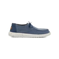 Sneakers casual blu da Donna in tela effetto denim Heydude Wendy