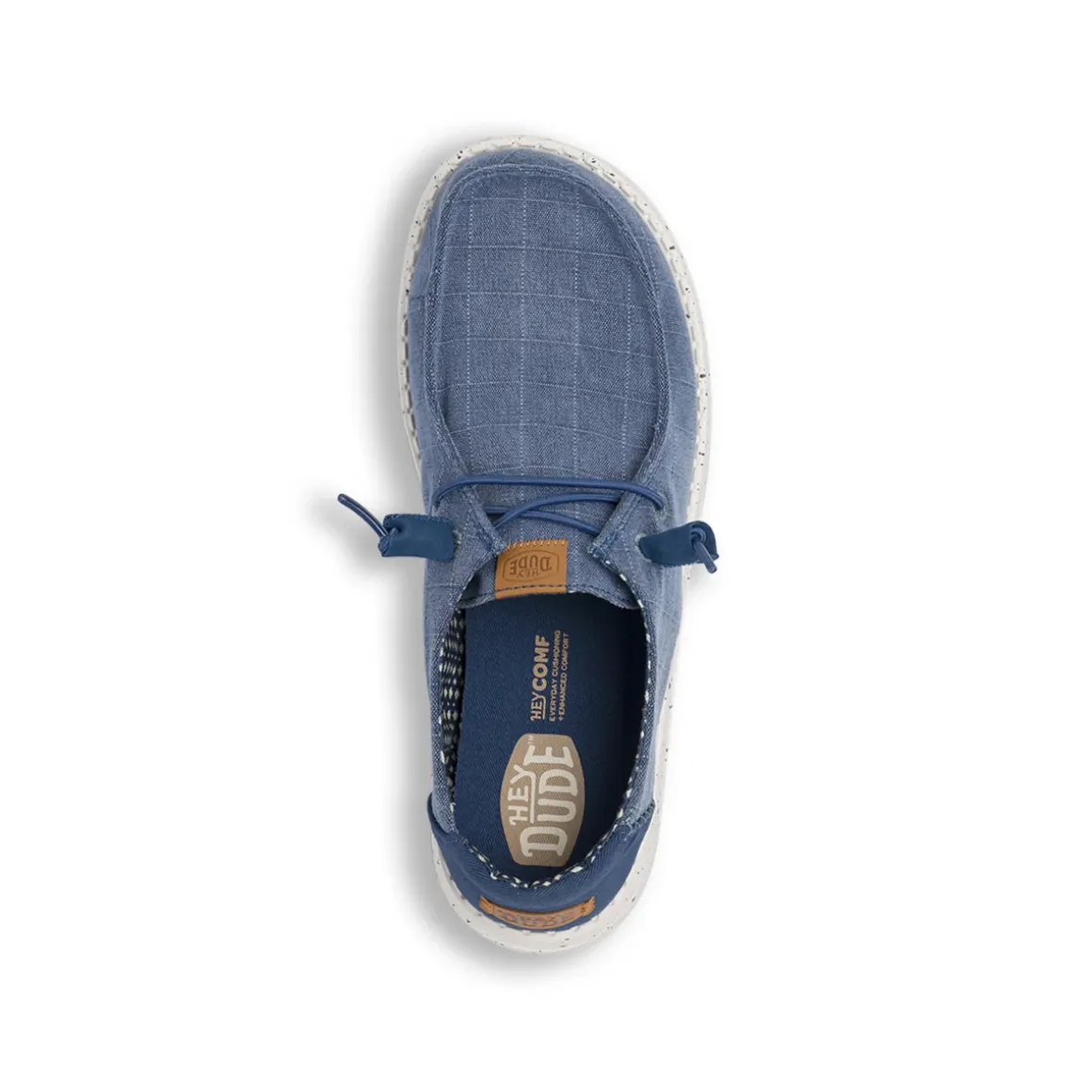 Sneakers casual blu da Donna in tela effetto denim Heydude Wendy