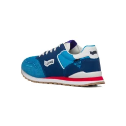Sneakers casual blu e azzurre da Uomo con logo laterale Gas