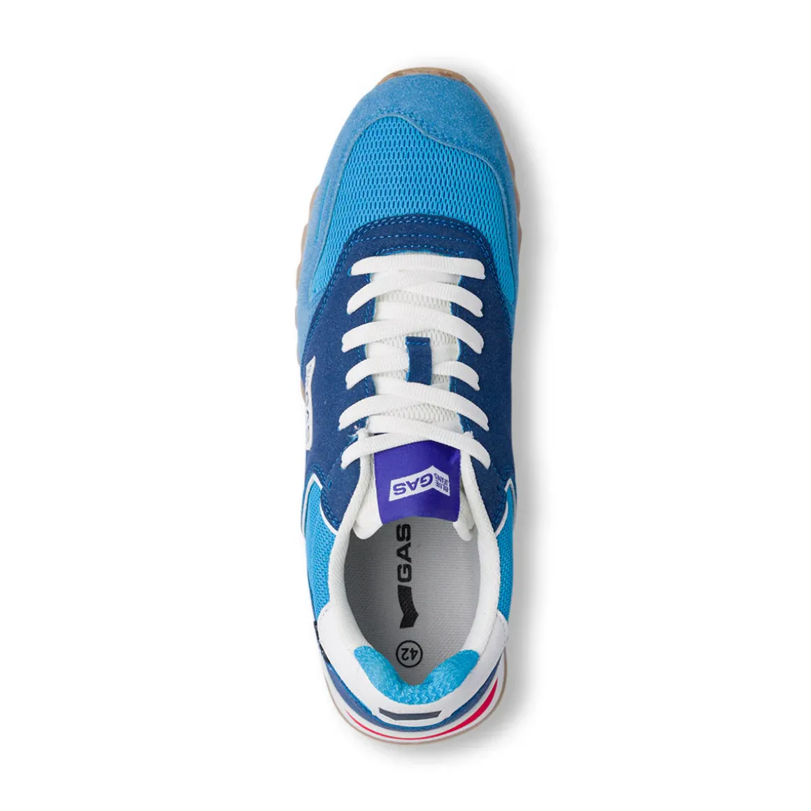 Sneakers casual blu e azzurre da Uomo con logo laterale Gas