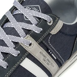 Sneakers casual blu jeans da Uomo con logo Glams