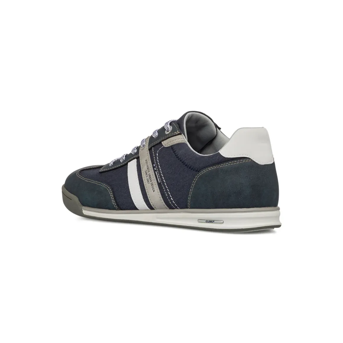 Sneakers casual blu jeans da Uomo con logo Glams