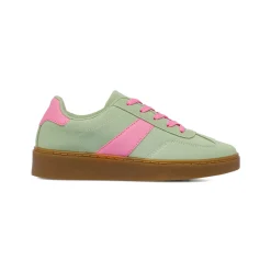 Sneakers casual da donna verdi con dettagli rosa Lora Ferres