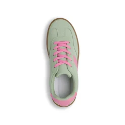 Sneakers casual da donna verdi con dettagli rosa Lora Ferres