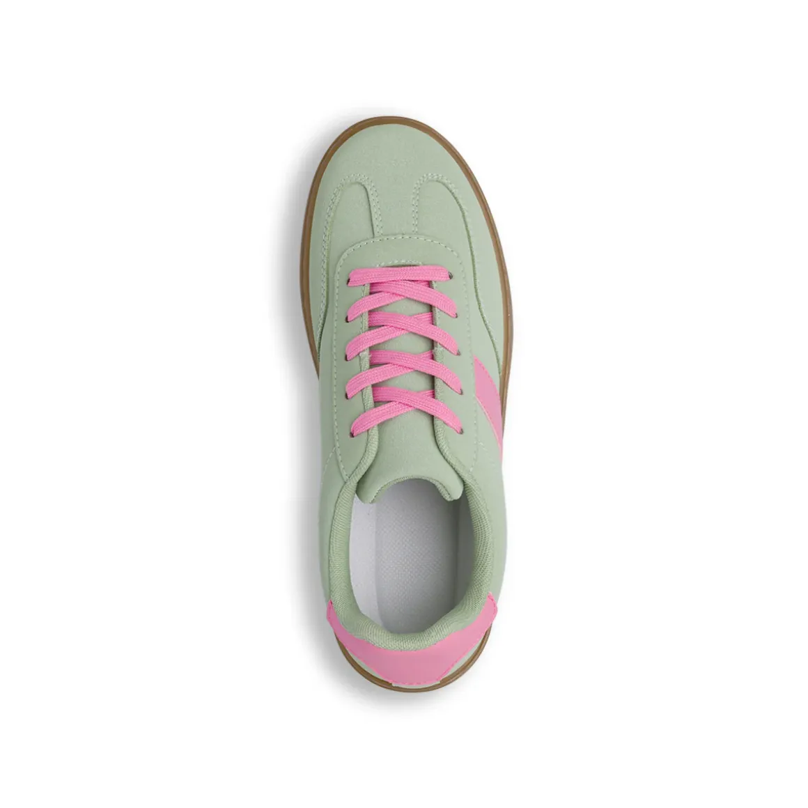 Sneakers casual da donna verdi con dettagli rosa Lora Ferres