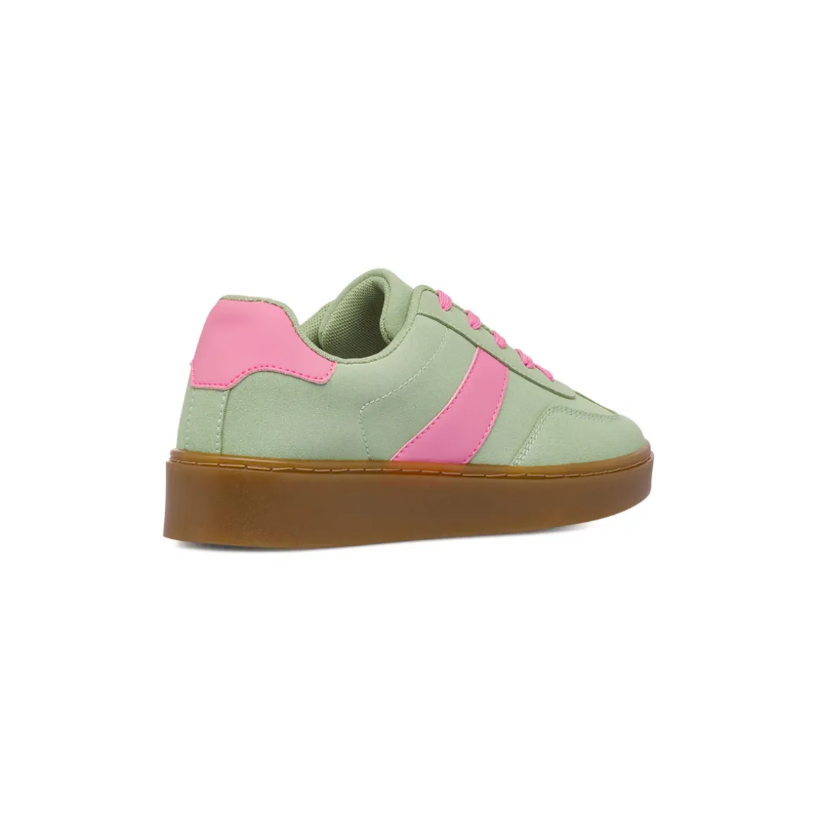 Sneakers casual da donna verdi con dettagli rosa Lora Ferres