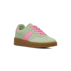 Sneakers casual da donna verdi con dettagli rosa Lora Ferres
