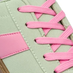 Sneakers casual da donna verdi con dettagli rosa Lora Ferres