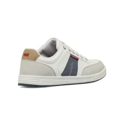 Sneakers casual da uomo bianche Carrera Jeans con dettagli blu e grigi