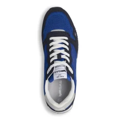 Sneakers casual da Uomo blu con inserti effetto scamosciato Gas