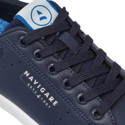 Sneakers casual da uomo blu con dettagli bianchi Navigare
