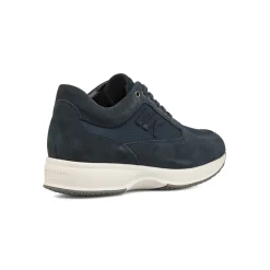 Sneakers casual da Uomo blu in pelle scamosciata e mesh Lumberjack