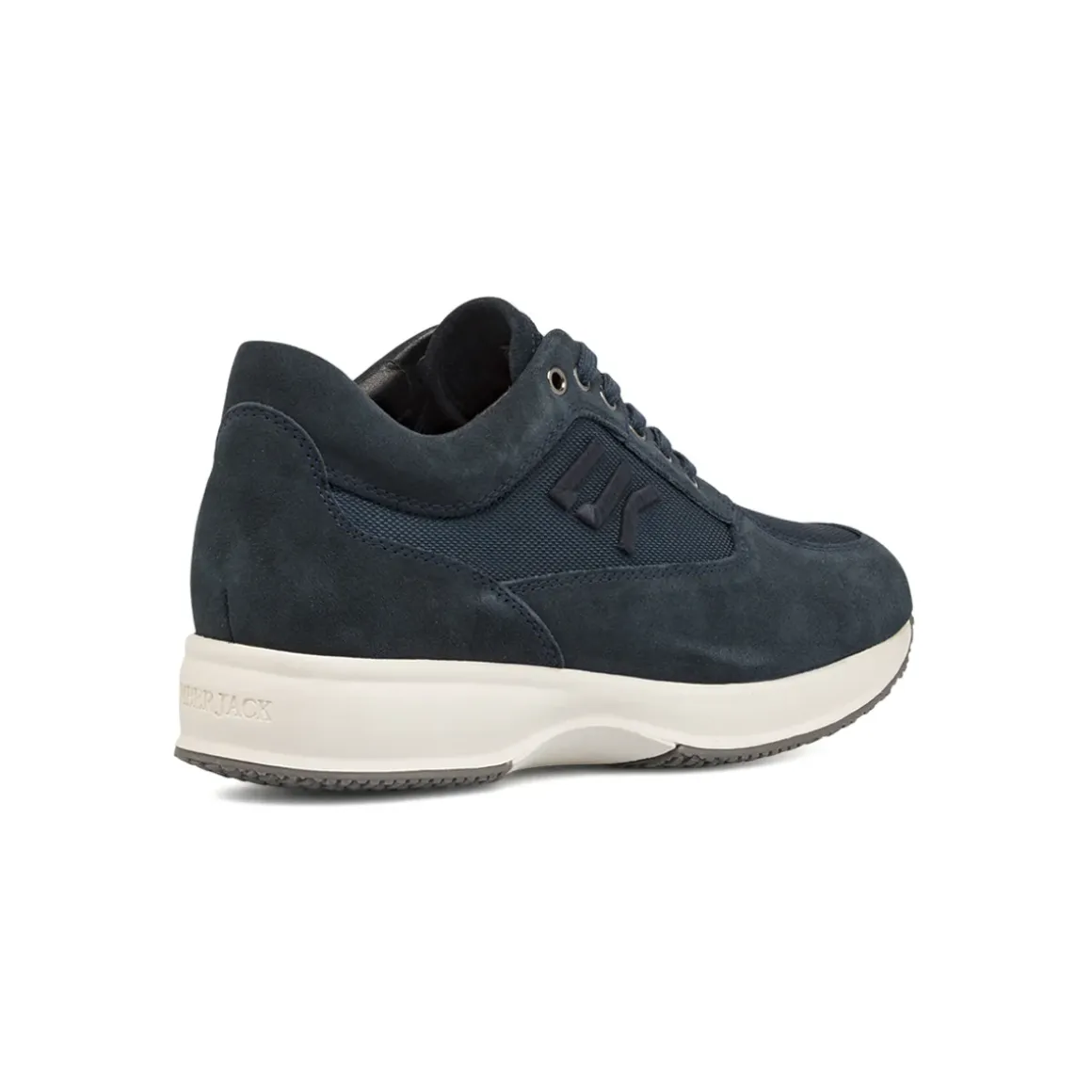Sneakers casual da Uomo blu in pelle scamosciata e mesh Lumberjack