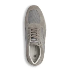 Sneakers casual da Uomo grigie in pelle scamosciata e mesh Lumberjack